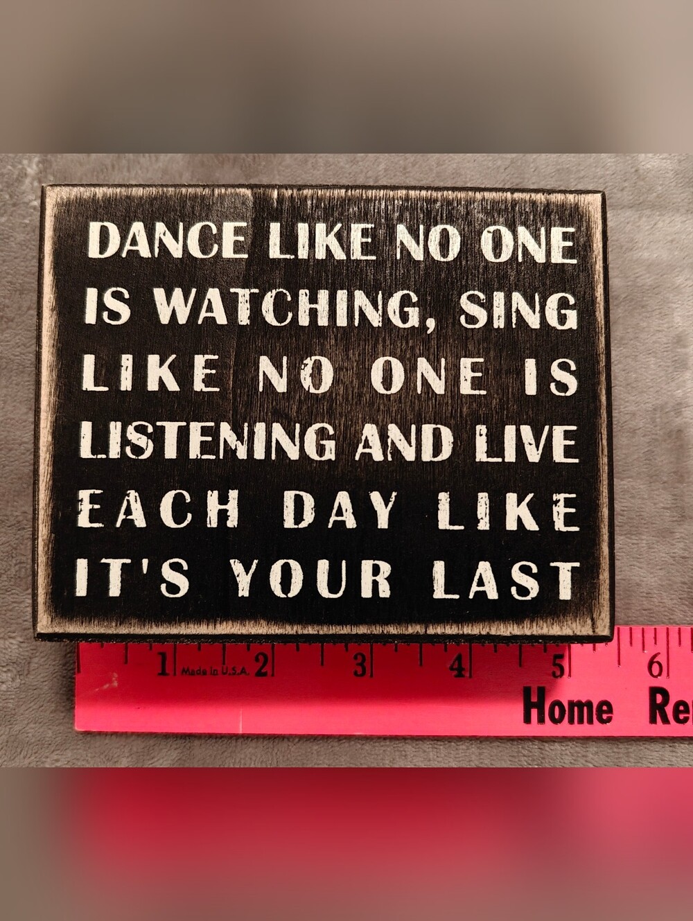 Primitives by Kathy, Black & White Inspirational Wood Wall Plaque